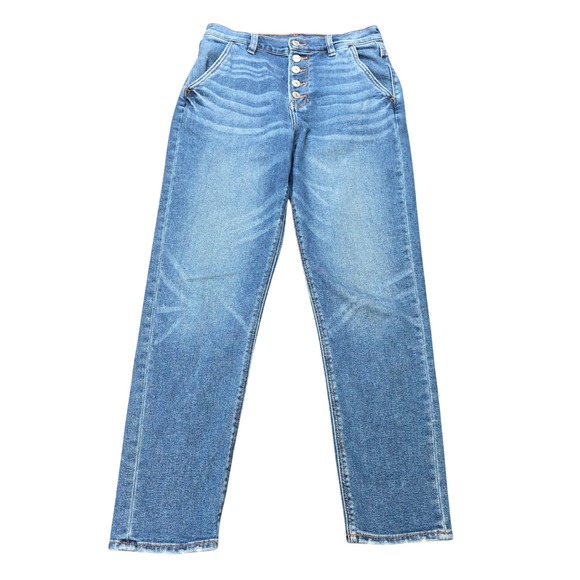 American Eagle Outfitters Denim - American Eagle Mom Jeans Women's Size 2 Regular Blue Medium Wash Button Fly